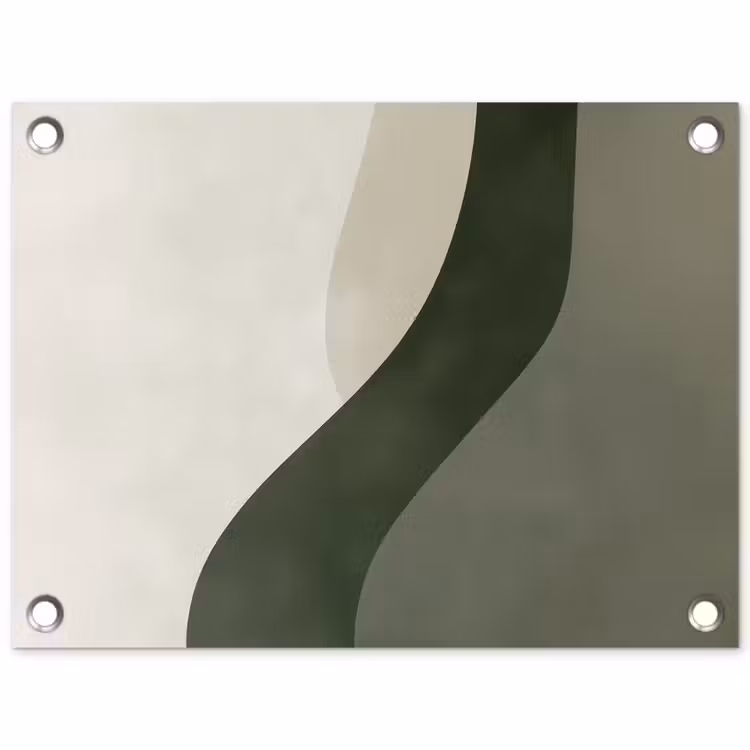 Tuinposter - Japandi - Groen - Abstract - Modern — 1