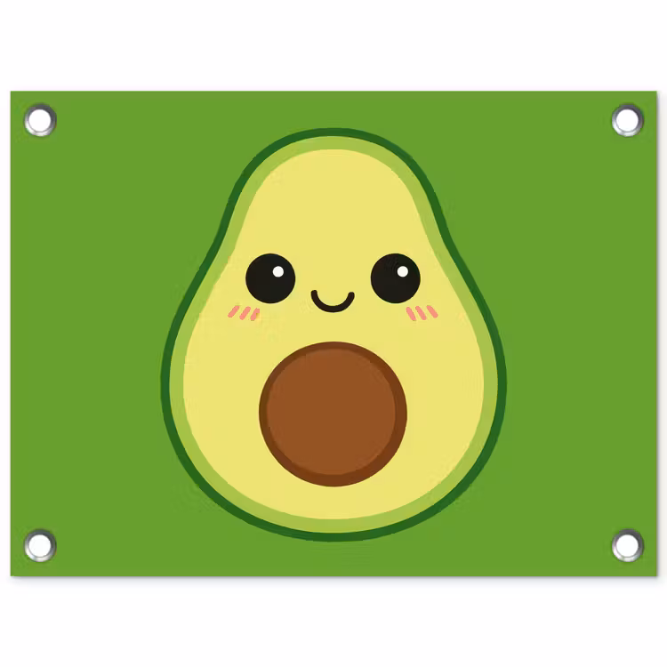 Tuinposter - Avocado - Groen - Speels — 1
