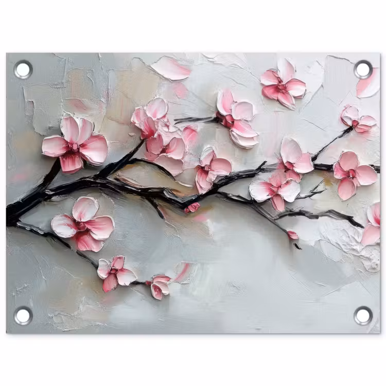 Tuinposter - Bloesem - Kunstzinnig - Roze - Sakura — 1