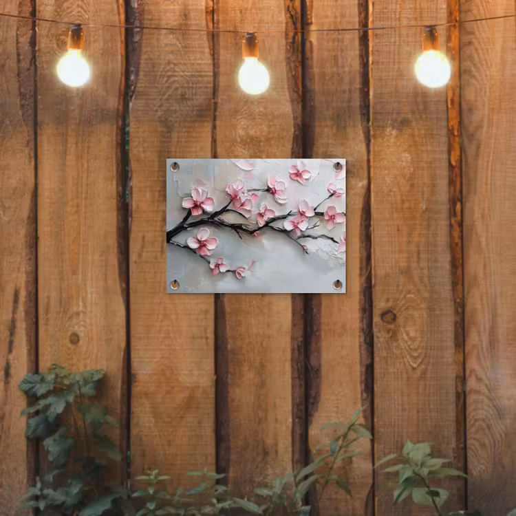 Tuinposter - Bloesem - Kunstzinnig - Roze - Sakura — 2