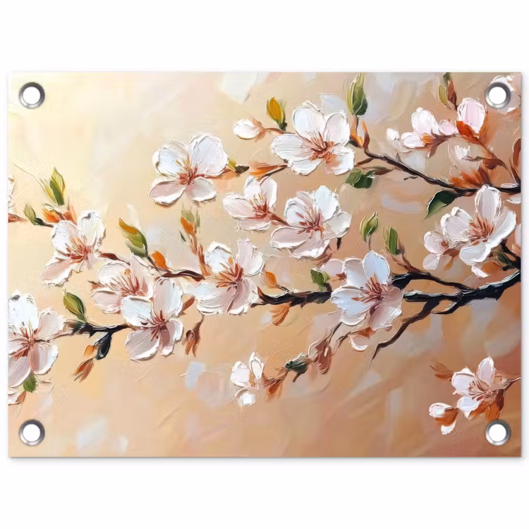 Tuinposter - Bloesemtakken - Schilderachtig - Roze — 1