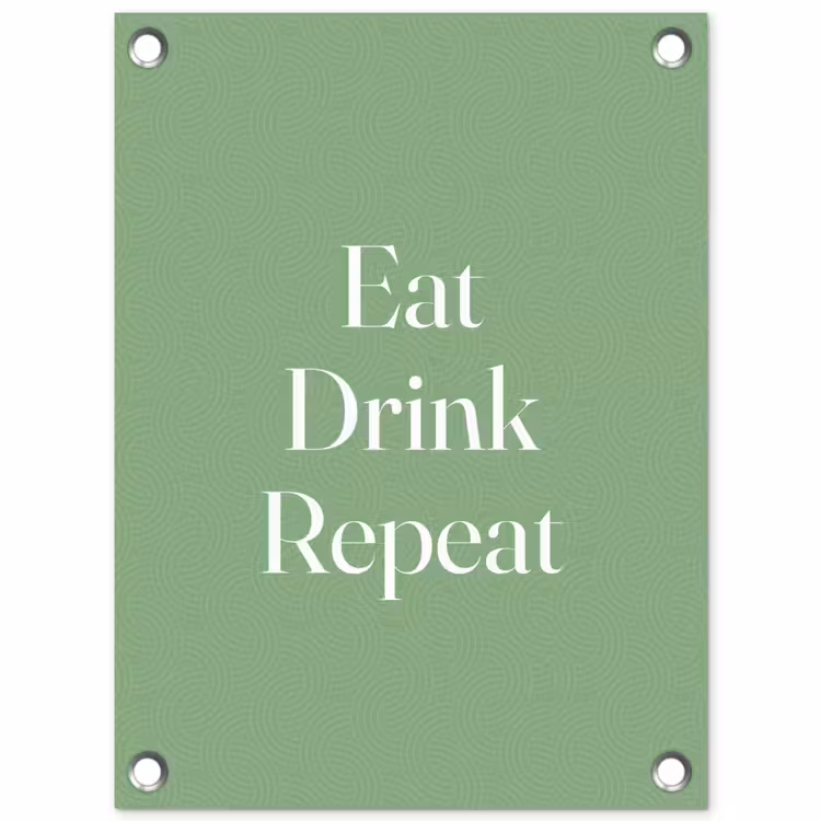 Tuinposter - Eten - Drinken - Tekst - Mintgroen — 1