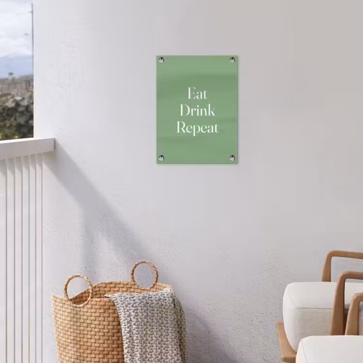 Tuinposter - Eten - Drinken - Tekst - Mintgroen — 3