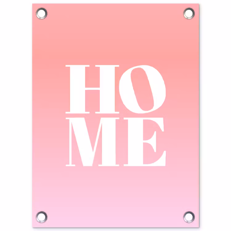 Tuinposter - Home - Letters - Groot - Roze — 1
