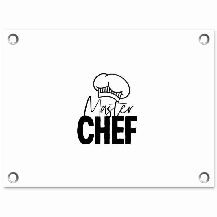 Tuinposter - Keuken - Koken - Bakken - Chef - Master Chef - Kok - Tekst — 1