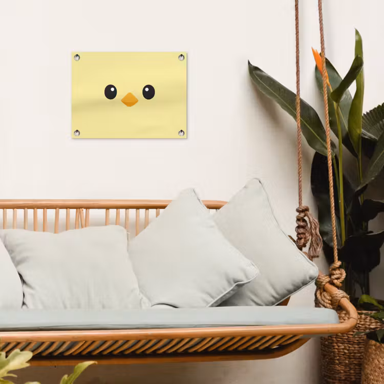 Tuinposter - Kuiken - Vrolijk - Geel - Minimalistisch — 5