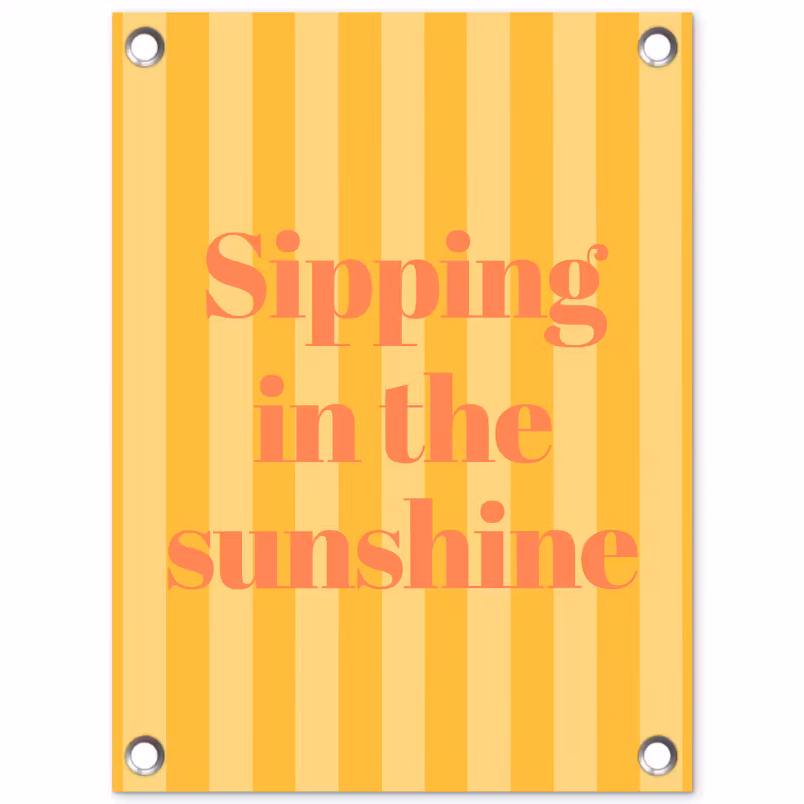 Tuinposter - Gestreept - Geel - Sunshine - Letters — 1