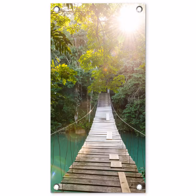 Tuinposter - Hangbrug in het Regenwoud — 1