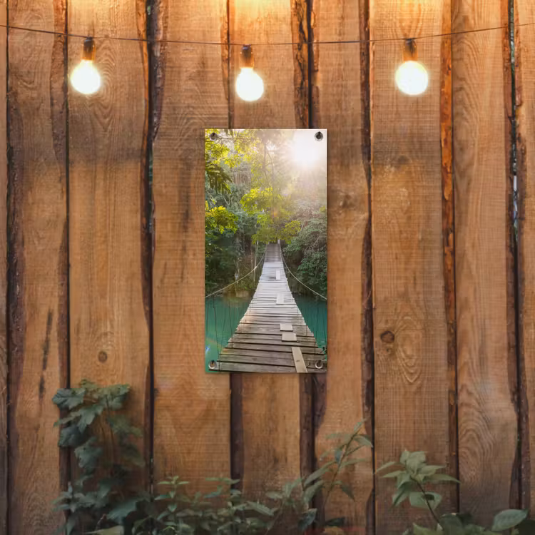 Tuinposter - Hangbrug in het Regenwoud — 2