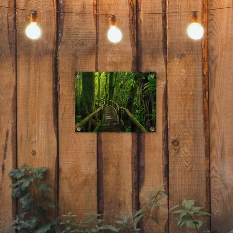Tuinposter - Jungle - Brug - Mos - Natuur - Tropisch — 2
