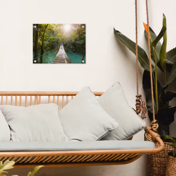 Tuinposter - Jungle - Water - Brug - Natuur - Planten — 5