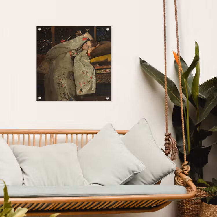 Tuinposter - Meisje in witte kimono - Schilderij van George Hendrik Breitner — 5