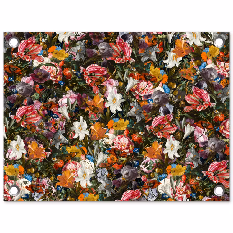 Tuinposter - Bloemen - Vlinder - Design - Kunst - Abstract - Schilderij - Oude meesters — 1