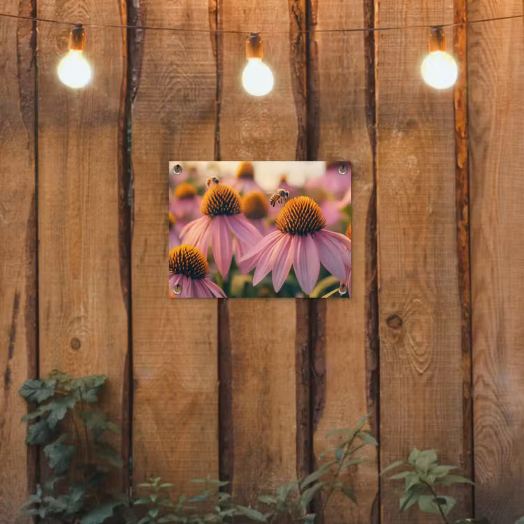 Tuinposter - Bloemen - Paars - Bijen — 2