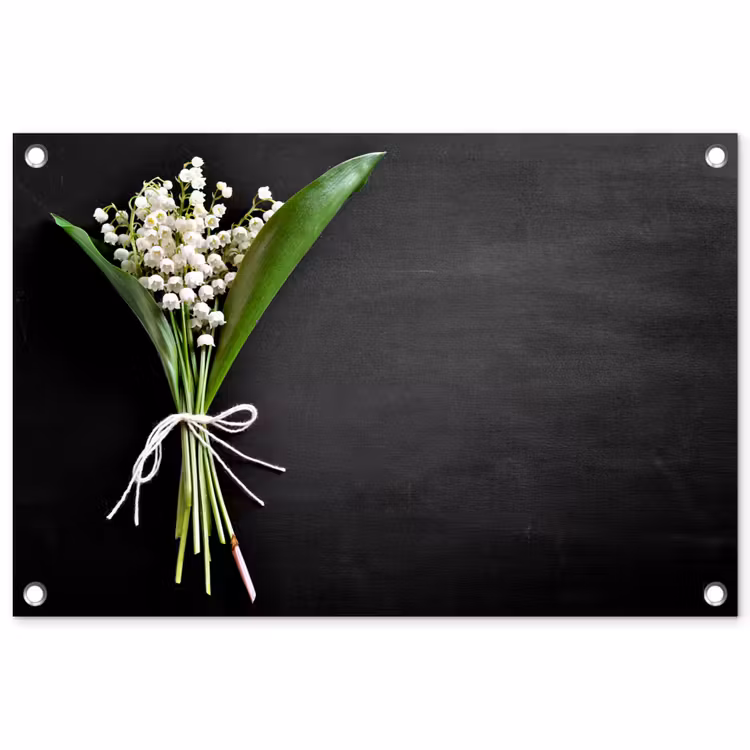Tuinposter - Lelietjes van dalen - Bloemen - Strik — 1