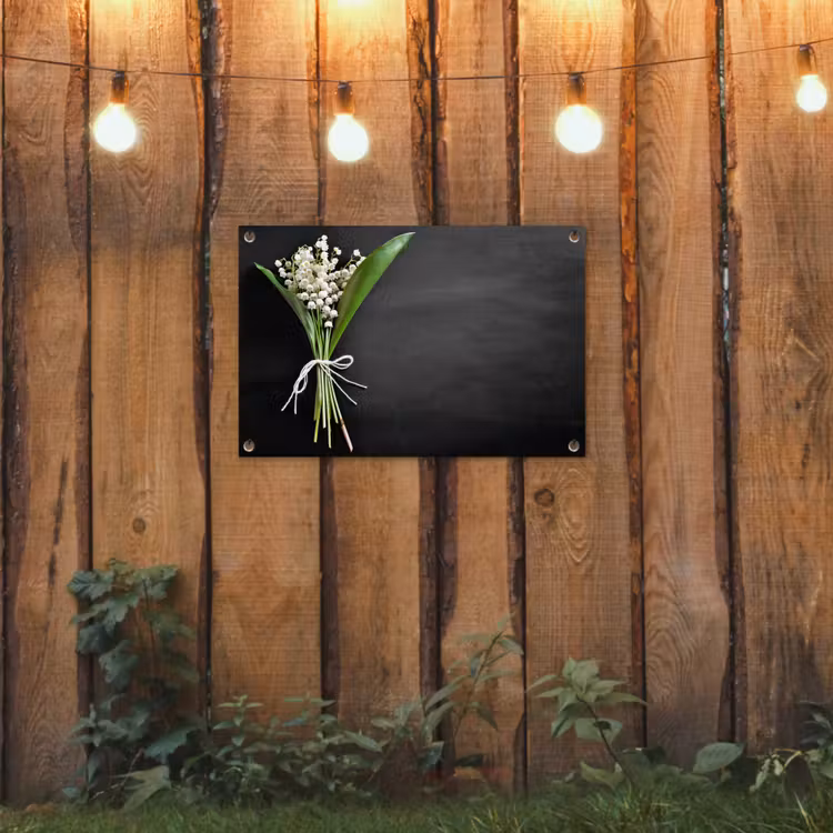 Tuinposter - Lelietjes van dalen - Bloemen - Strik — 2