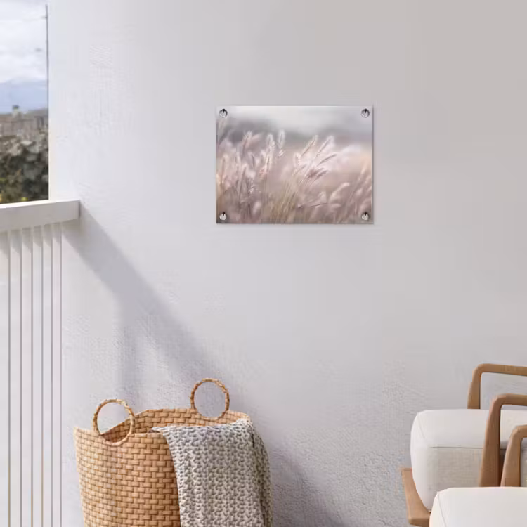 Tuinposter - Graspluimen - Wind - Beige - Mistig — 3