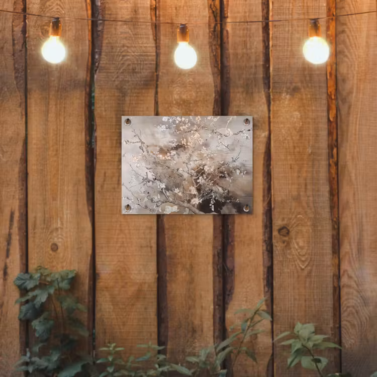 Tuinposter - Amandelbloesem - Kunst - Van Gogh - Beige - Abstract — 2