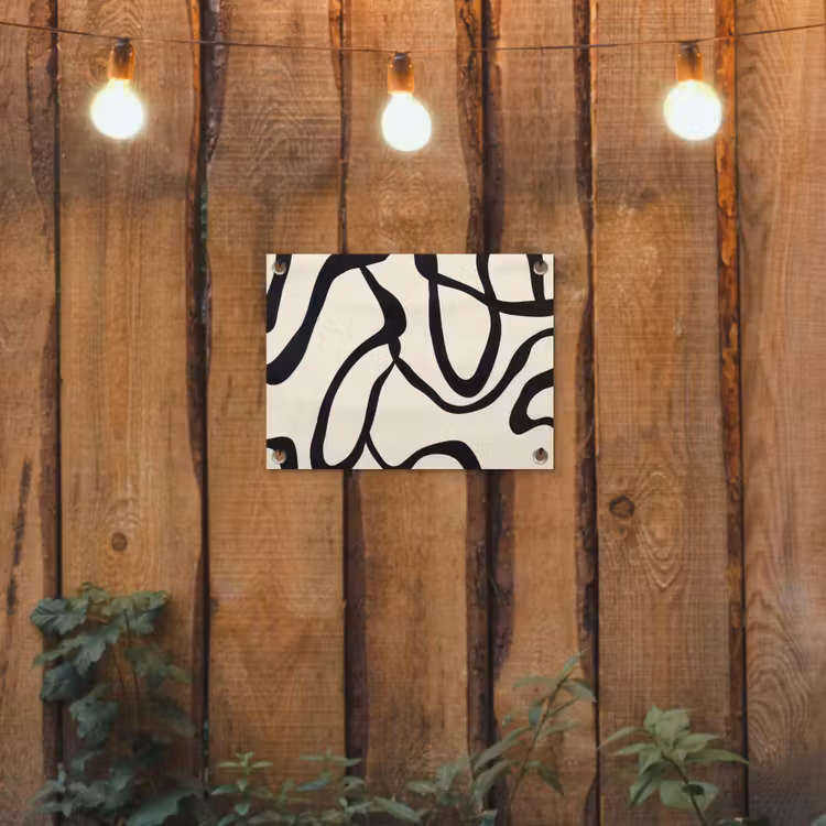 Tuinposter - Abstract - Lijnen - Modern - Beige — 2