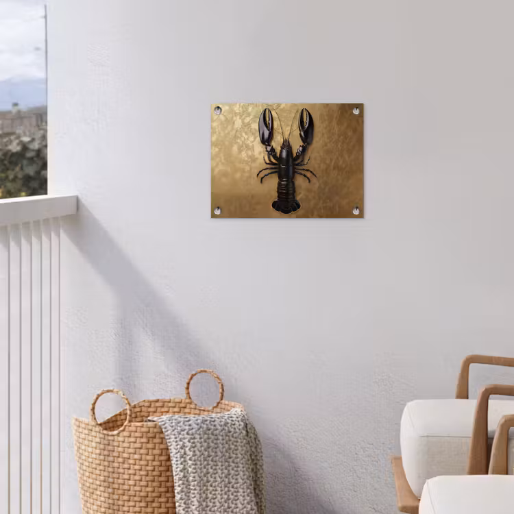 Tuinposter - Kreeft - Zwart - Goud - Luxe — 3