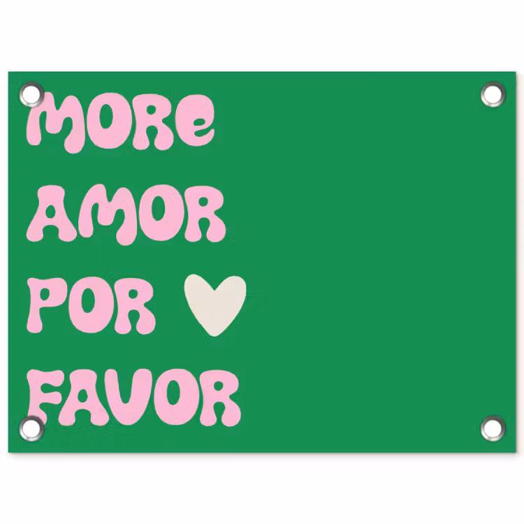 Tuinposter - Amor - Valentijn - Groen - Tekst — 1