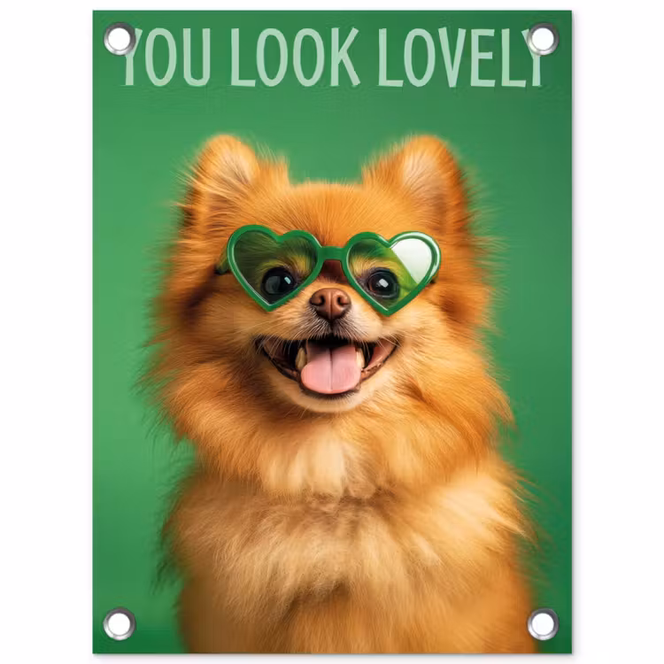 Tuinposter - Hond - Zonnebril - Valentijn - Love — 1