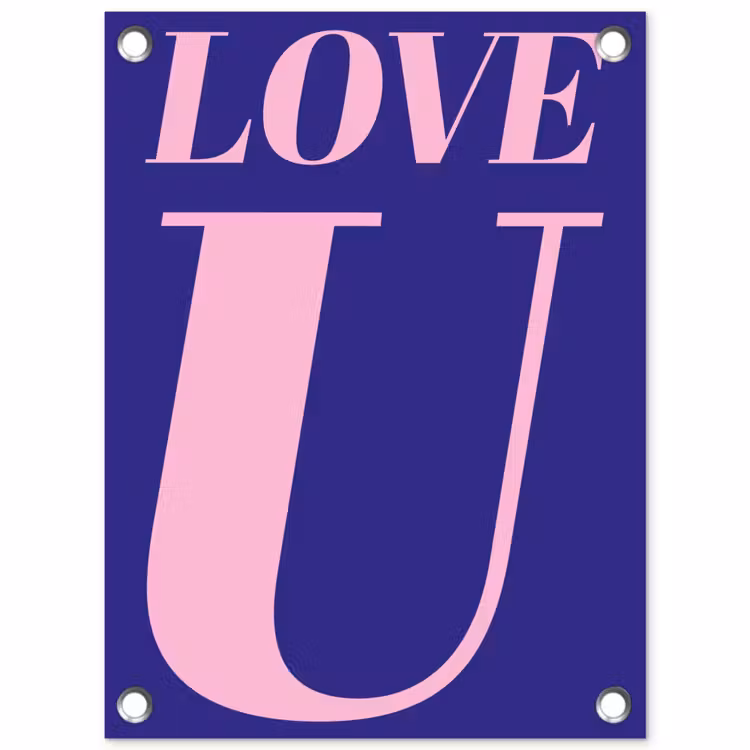 Tuinposter - Love - Blauw - Valentijn — 1