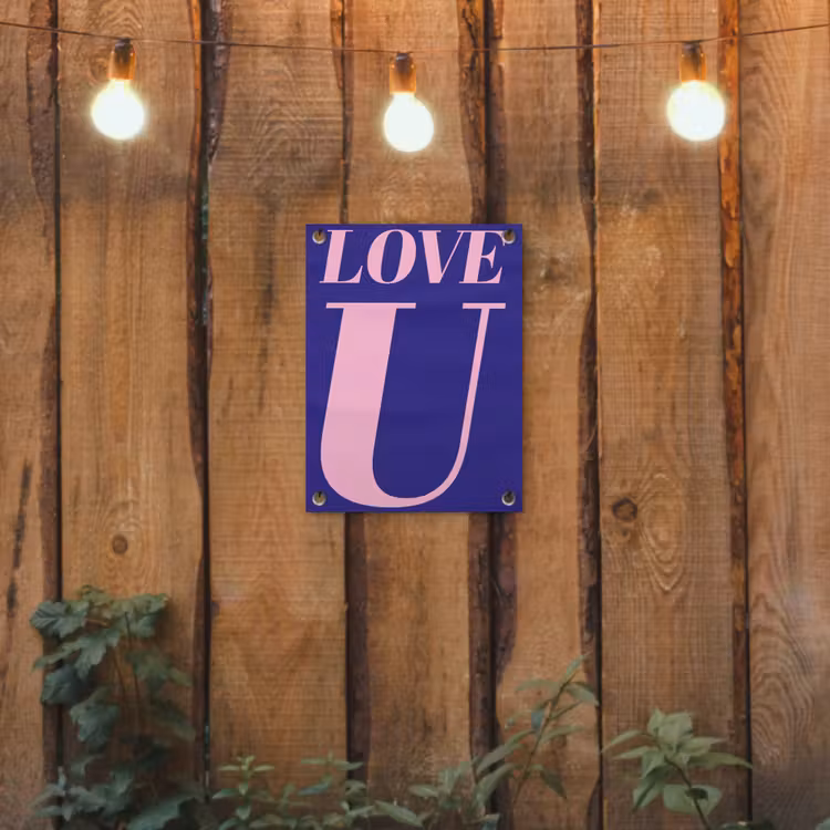 Tuinposter - Love - Blauw - Valentijn — 2