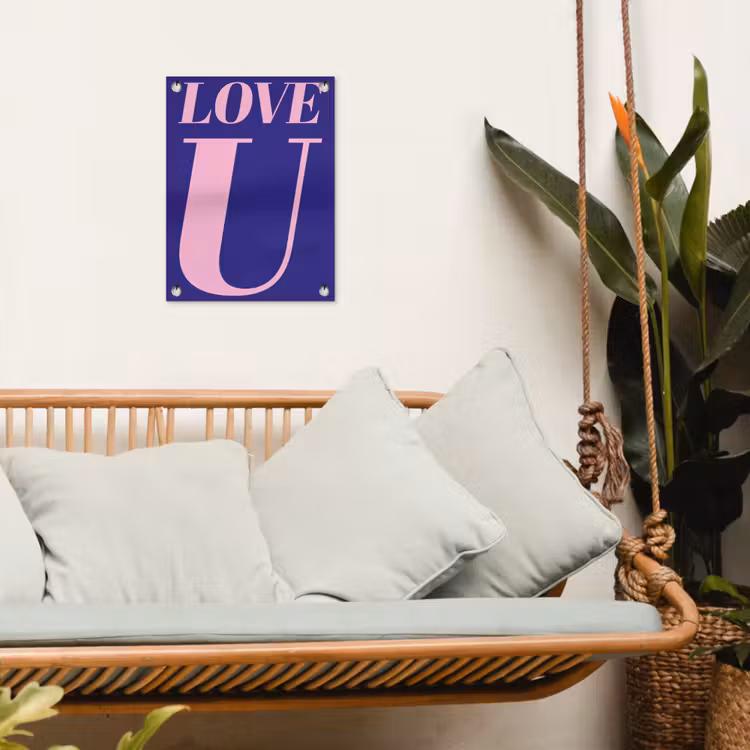 Tuinposter - Love - Blauw - Valentijn — 5