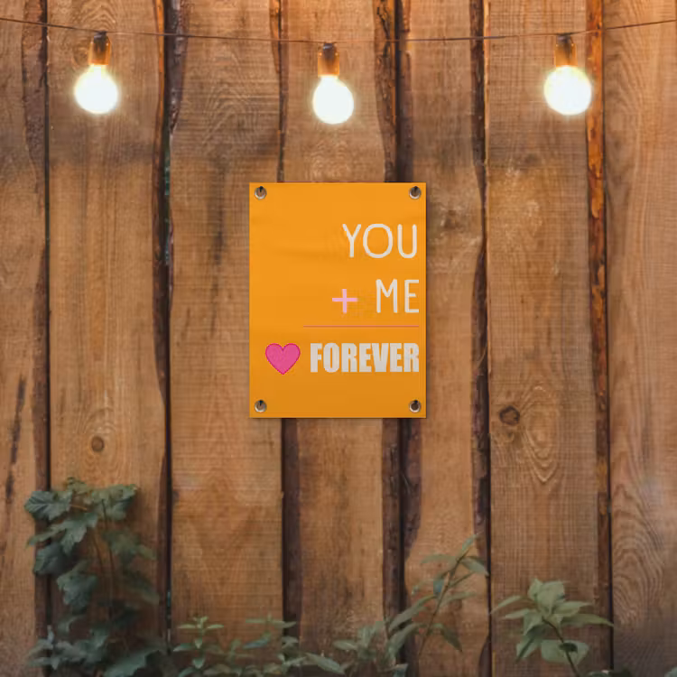 Tuinposter - Oranje - Love - Valentijn — 2