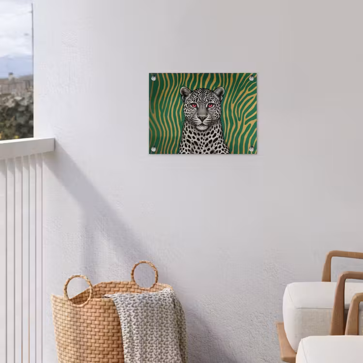 Tuinposter - Panter - Zebrapatroon - Groen — 3