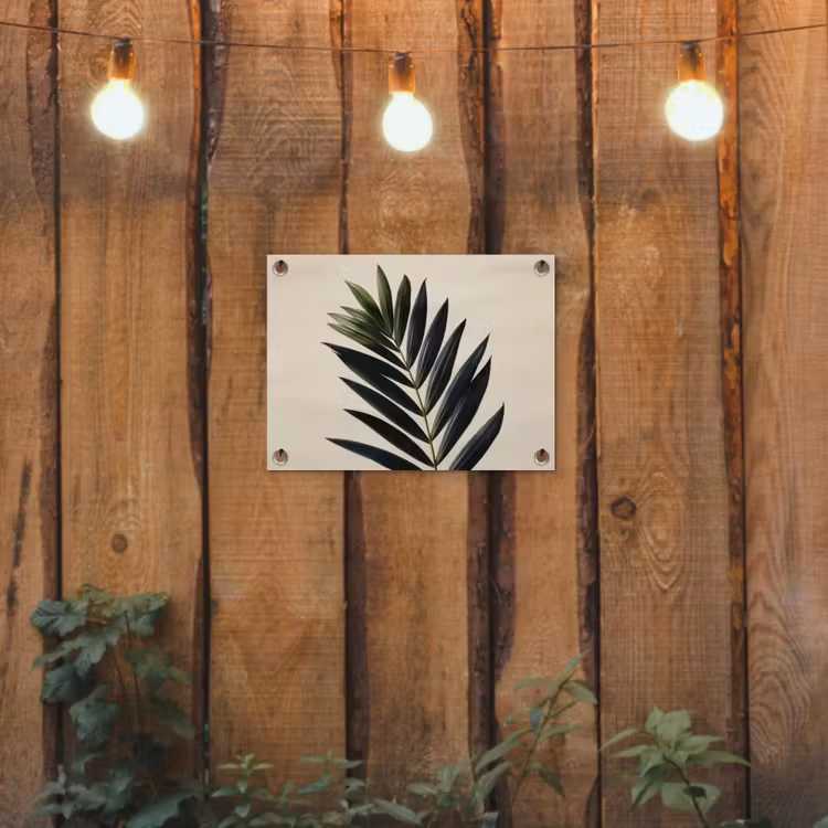 Tuinposter - Palmblad - Donkere bladen - Subtiel — 2