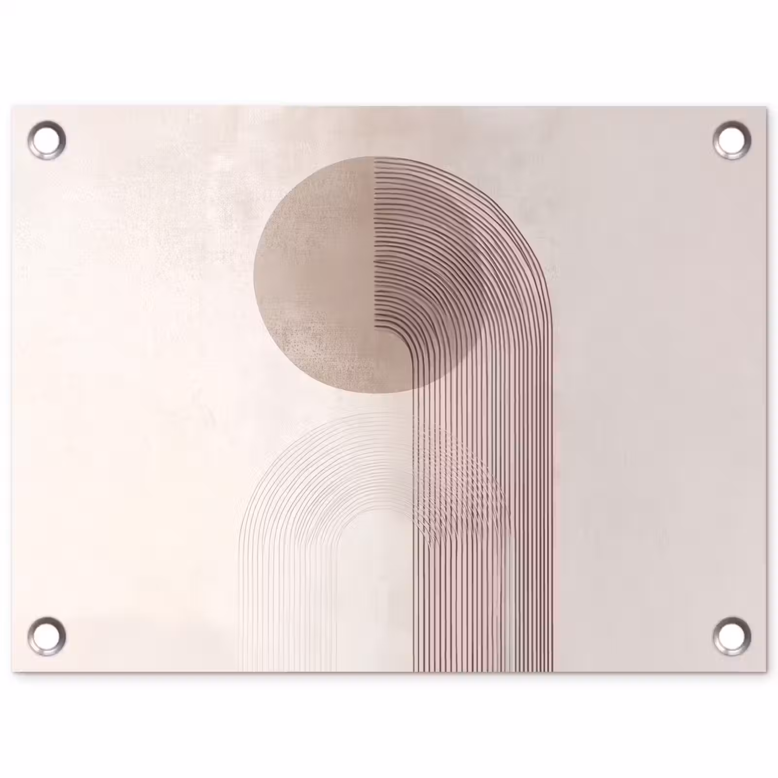 Tuinposter - Minimalistisch - Cirkel - Lichtgrijs — 1