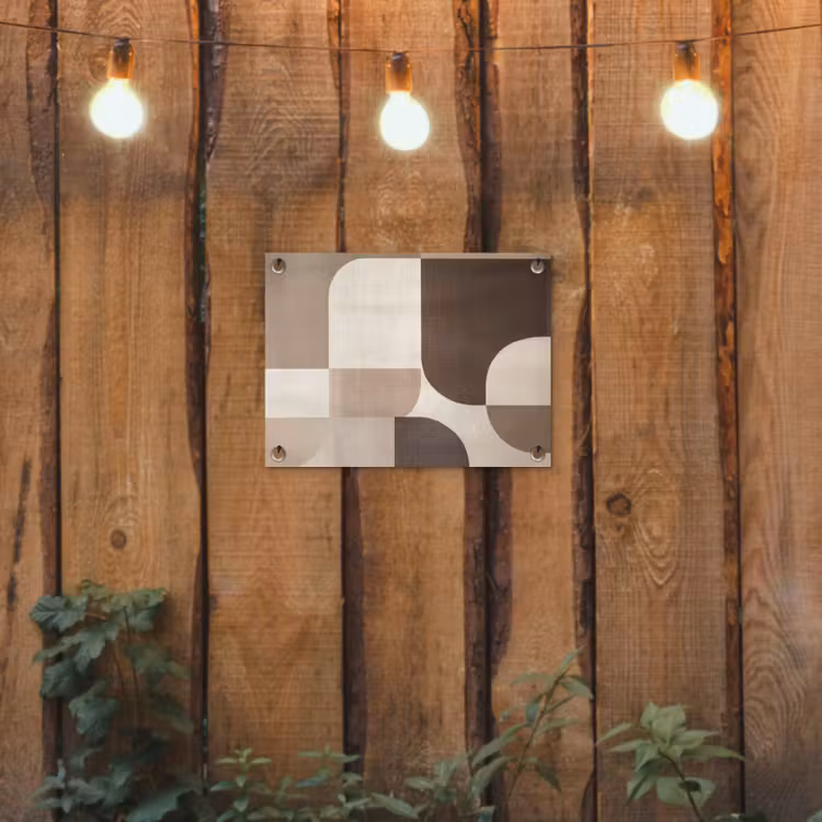 Tuinposter - Geometrisch - Geweven structuur - Modern — 2