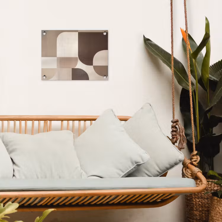 Tuinposter - Geometrisch - Geweven structuur - Modern — 5