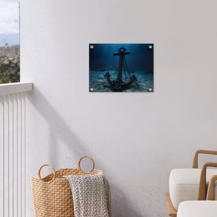 Tuinposter - Anker - Ijzer - Zeebodem - Zand — 3