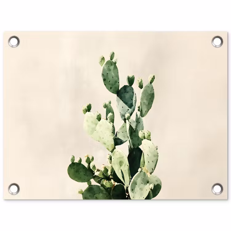 Tuinposter - Cactus - Groen - Minimalistisch — 1