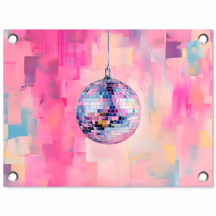 Tuinposter - Discobal - Pink - Verf — 1