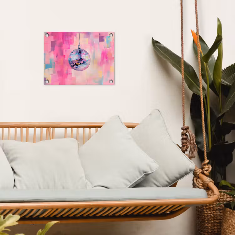 Tuinposter - Discobal - Pink - Verf — 5