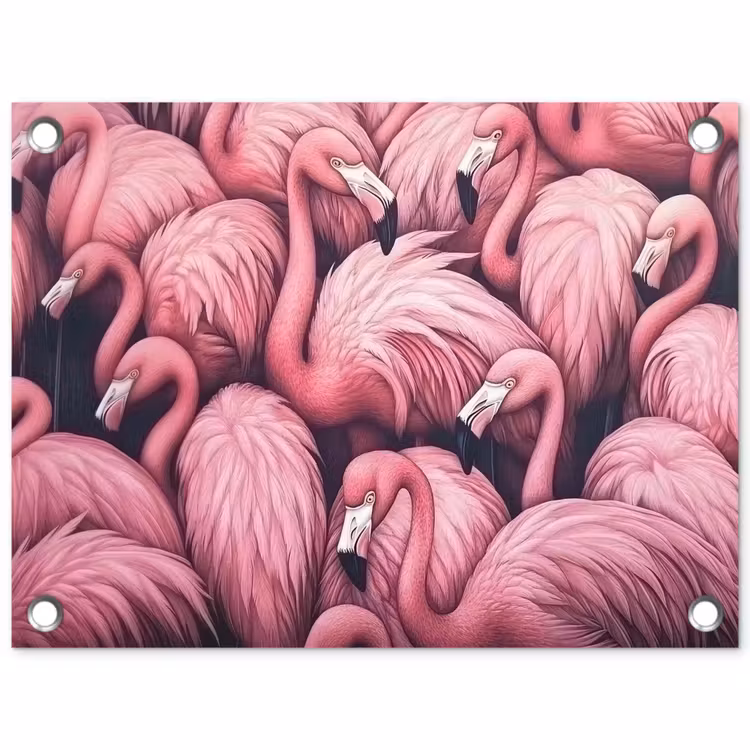 Tuinposter - Flamingo - Roze - Dieren — 1