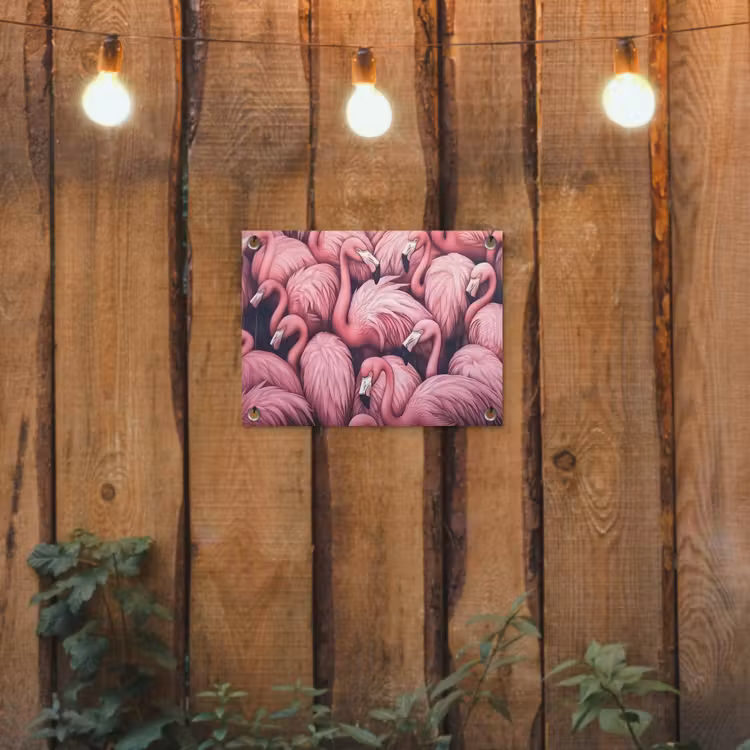 Tuinposter - Flamingo - Roze - Dieren — 2