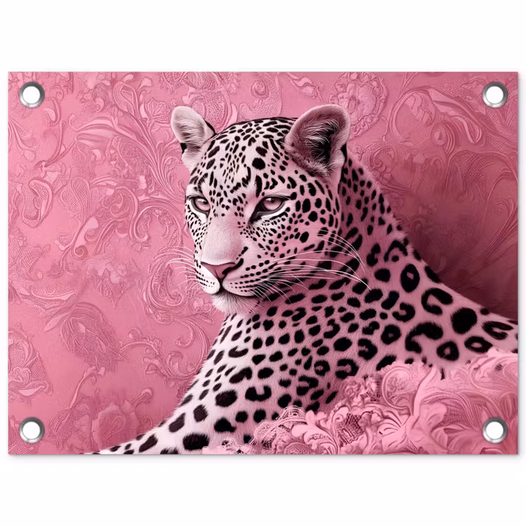 Tuinposter - Panter - Luxe - Roze — 1