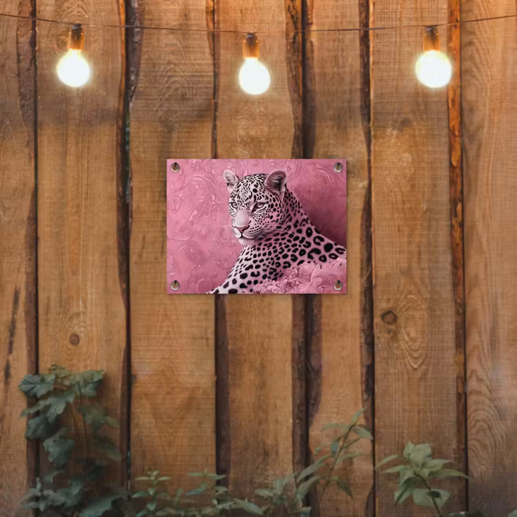 Tuinposter - Panter - Luxe - Roze — 2