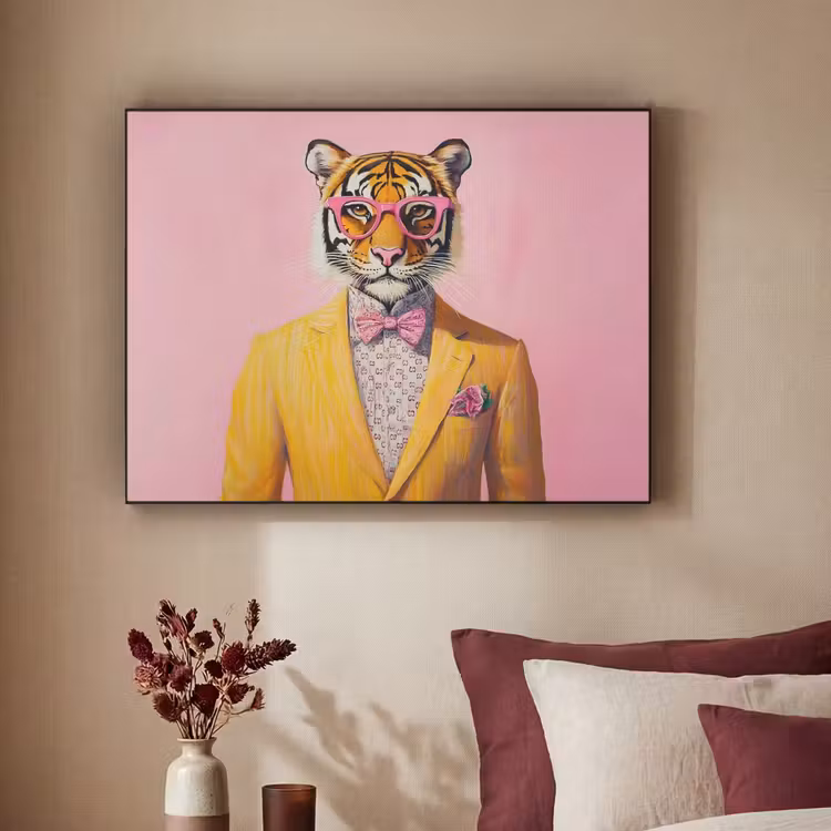 Art Frame - Tijger - Bril - Geel - Jasje — 2