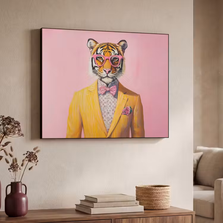 Art Frame - Tijger - Bril - Geel - Jasje — 4