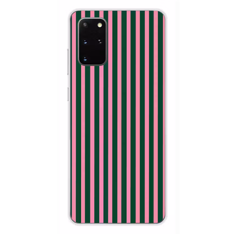 Telefoonhoesje - Verticale strepen - Groen - Roze — 4