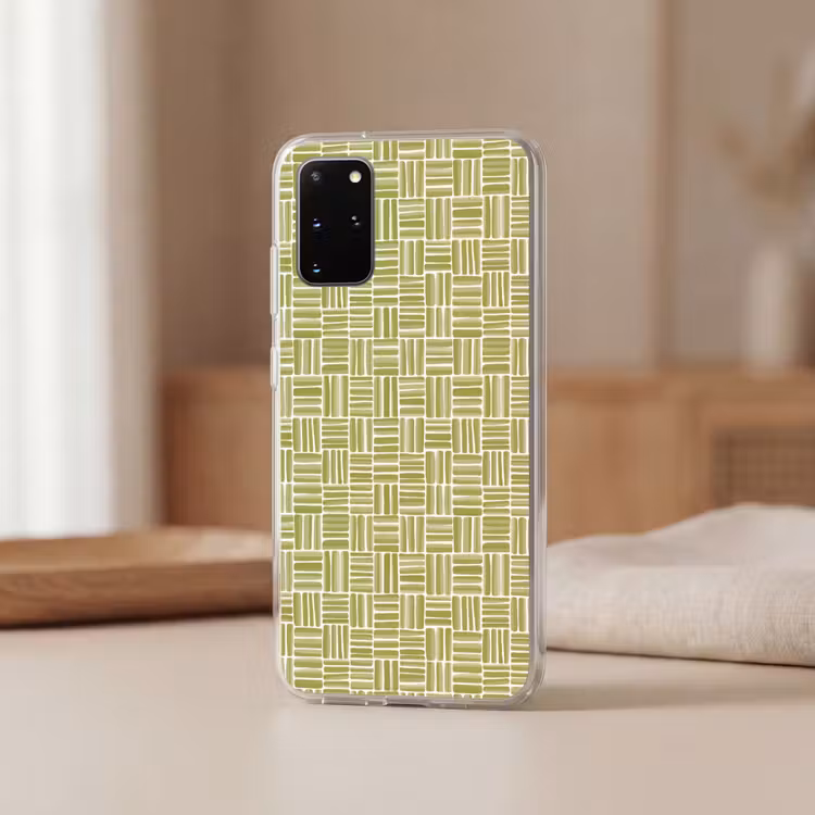 Telefoonhoesje - Vlecht - Patroon - Groen — 3