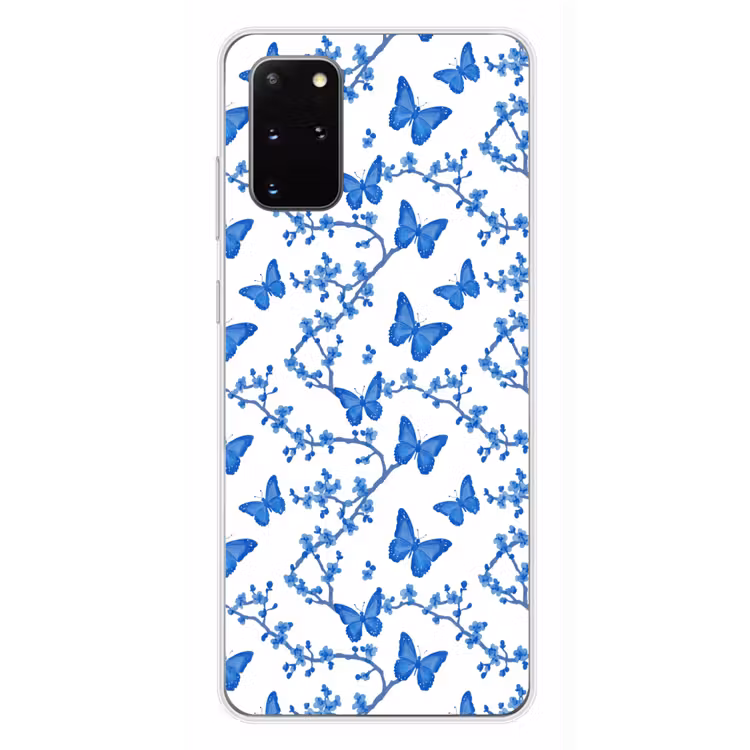 Telefoonhoesje - Vlinder - Bloemen - Blauw — 4
