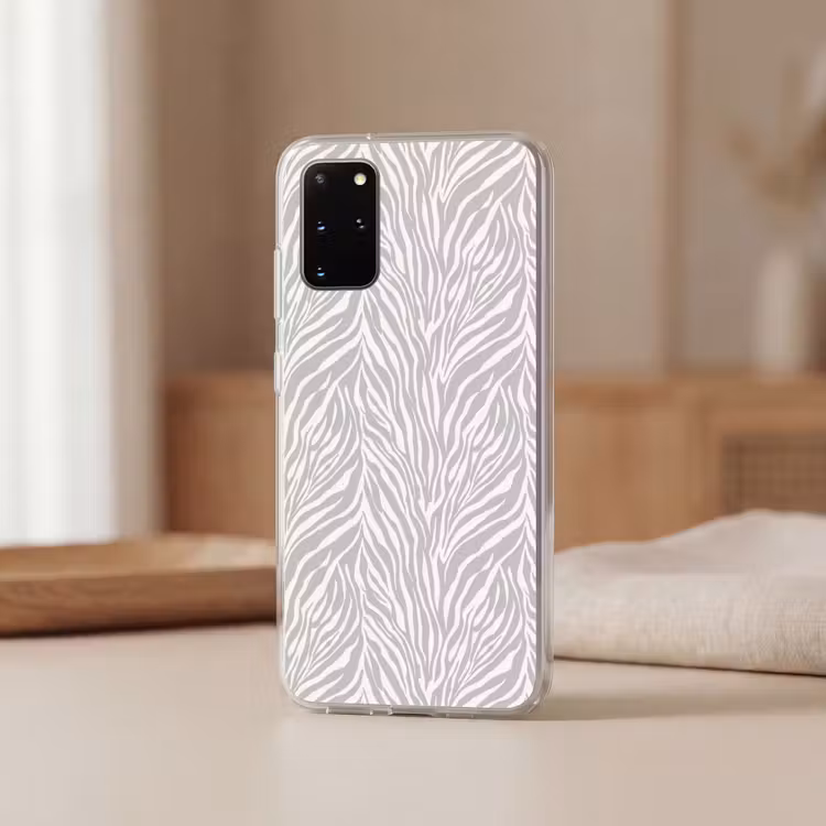 Telefoonhoesje - Zebra - Motief - Grijs — 3