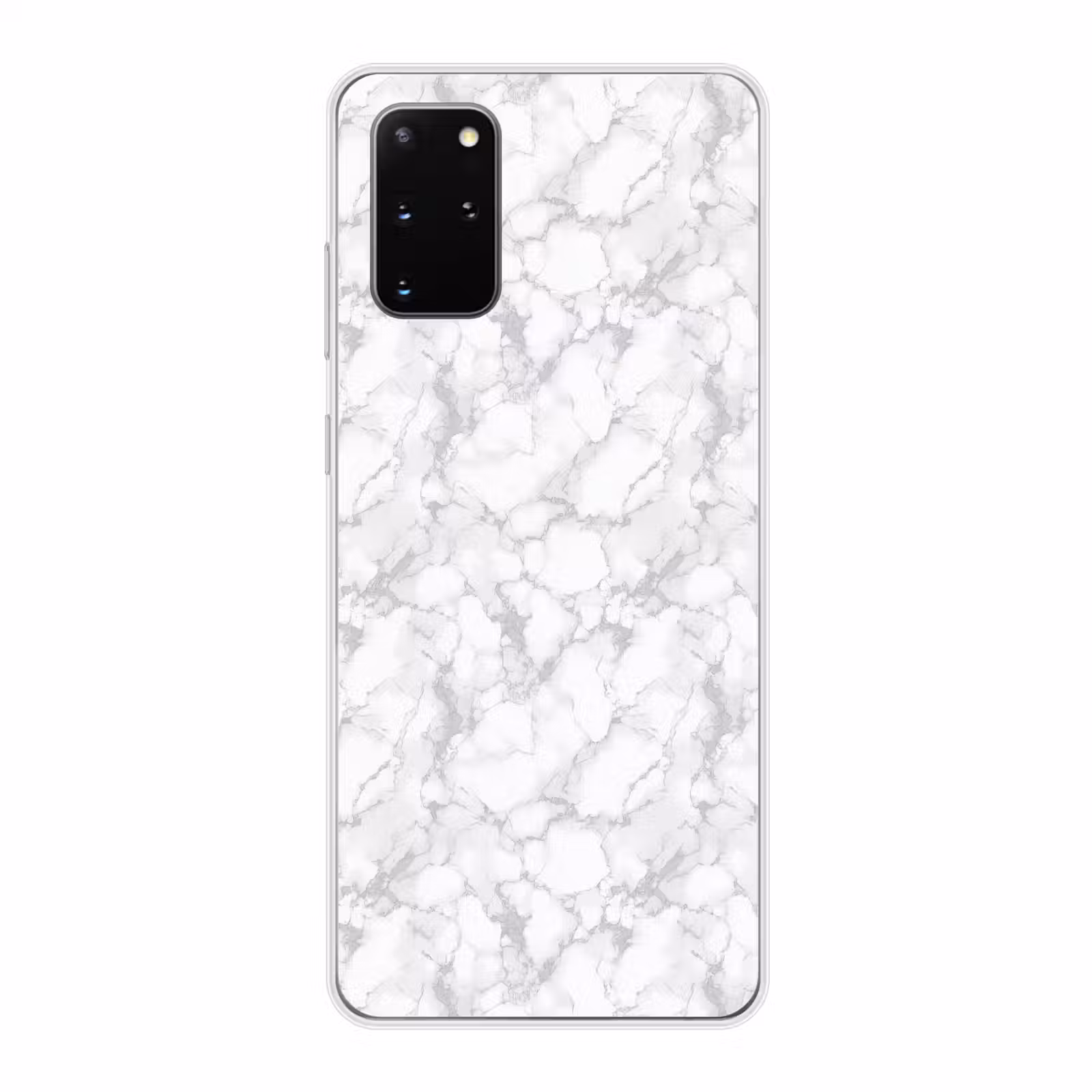 Telefoonhoesje - Wit - Marmer - Grijs — 1